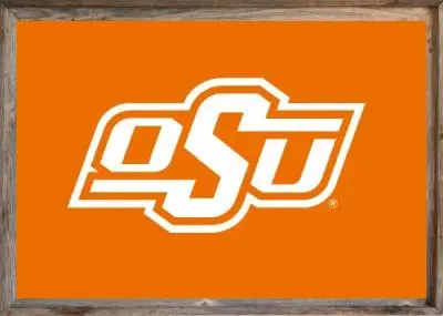 Framed Orange Oklahoma State Flag