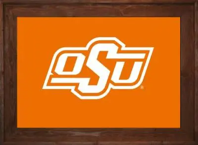 Framed Orange Oklahoma State Flag 2 Framed Orange Oklahoma State University Flag Dark