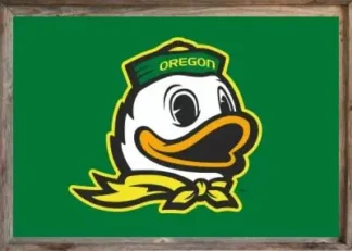 Framed Oregon Duck Flag