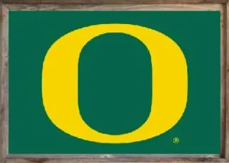 Framed Oregon University Flag