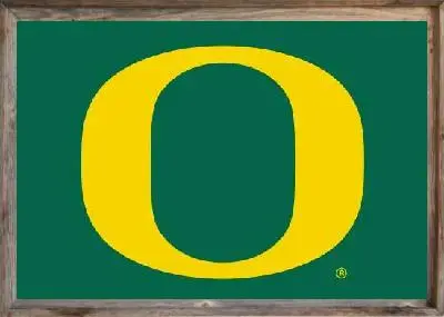 Framed Oregon University Flag