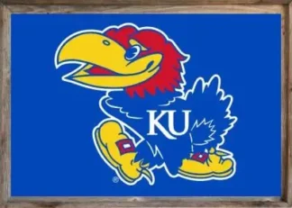 Framed University of Kansas Flag