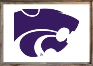 Framed White Kansas State Flag