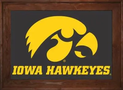 Framed Iowa University Flag 2 Iowa University Flag Dark