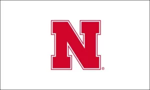 White Nebraska University Flag Image