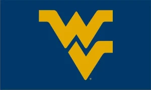 Framed Blue WVU Flag 4 Blue West Virginia University Flag Image