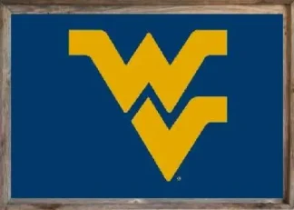 Framed Blue wvu Flag