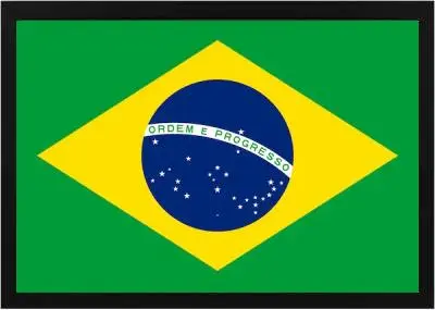 Framed Brazil Flag 3 Framed Brazil Flag Black