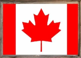 Framed Canada Flag