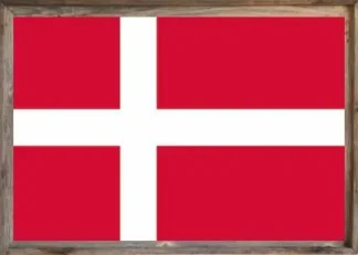 Framed Denmark Flag