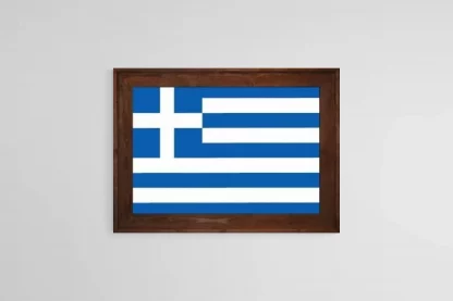 Framed Greece Flag Media Post