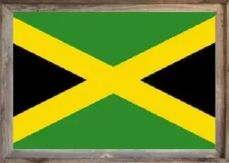 Framed Jamaican Flag