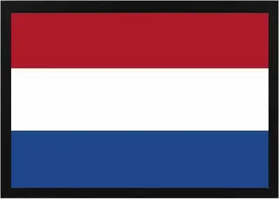 Framed Netherlands Flag 3 Framed Netherlands Flag Black