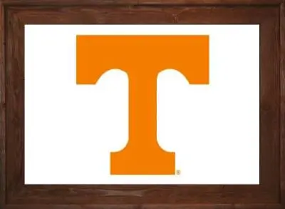 Framed White Tennessee University Flag 2 Framed White Tennessee University Flag Dark