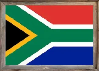 Framed South Africa Flag