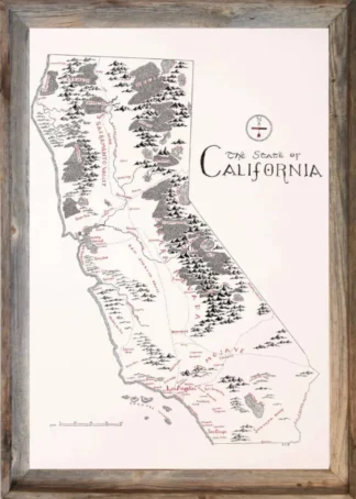 Framed California Map