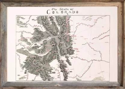 Framed Colorado Map