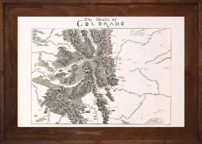 Framed Colorado Map Dark