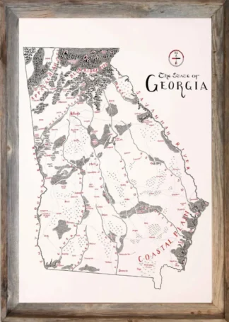 Framed Georgia Map