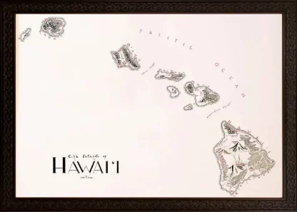 Framed Hawaii Map - Image 4