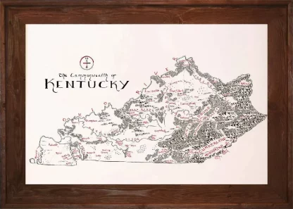 Framed Kentucky Map - Image 3
