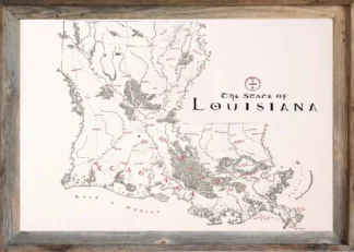 Framed Louisiana Map
