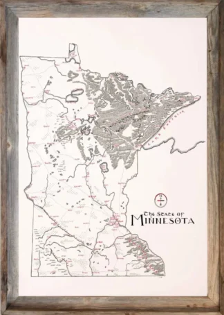 Framed Minnesota Map