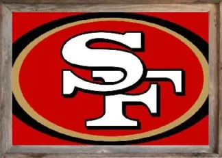 Framed San Francisco 49ers Flag 3x5