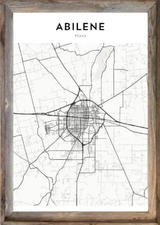 Framed Abilene Map