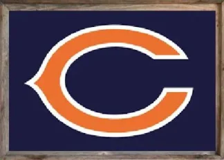 Framed Chicago Bears Flag 3x5