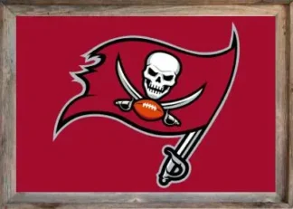 Framed Tampa Bay Buccaneers Flag 3x5