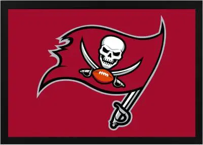 Framed Tampa Bay Buccaneers Flag 3x5 2 Framed Buccaneers Flag Black