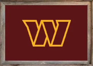 Framed Washington Commanders Flag 3x5