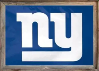 Framed New York Giants Flag 3x5