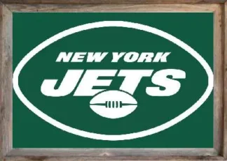 Framed New York Jets Flag 3x5