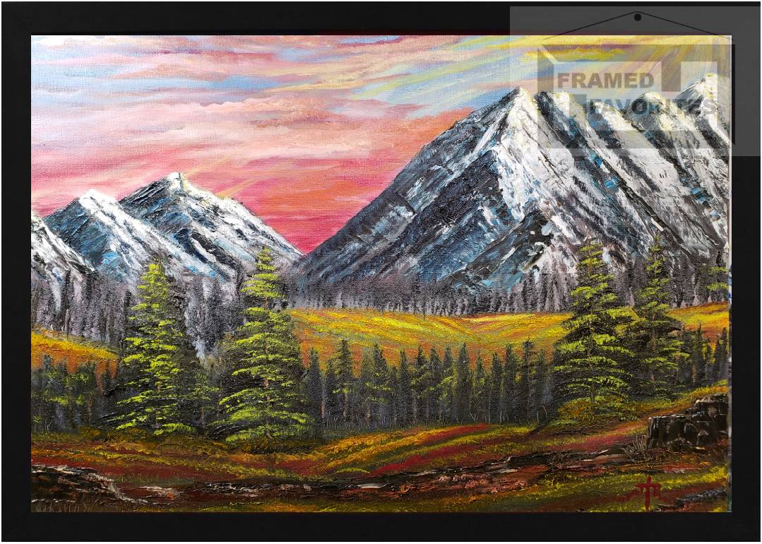 Majestic Mountains by: John Peterson 2 Framed Majestic Mountains Print Black