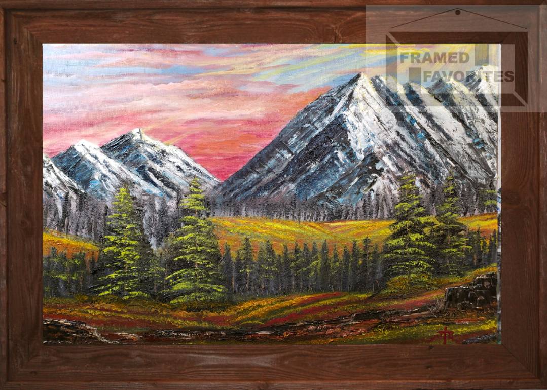 Majestic Mountains by: John Peterson 3 Framed Majestic Mountains Print Dark