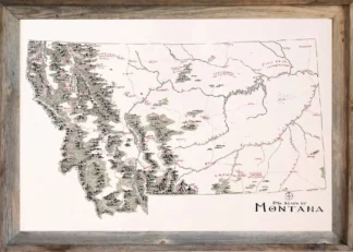 Framed Montana Map