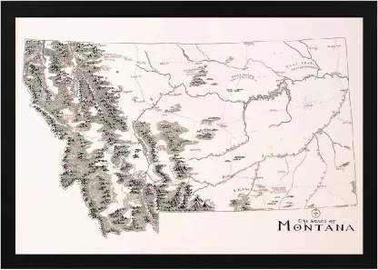 Framed Montana Map - Image 2
