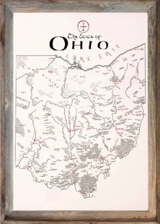 Framed Ohio Map