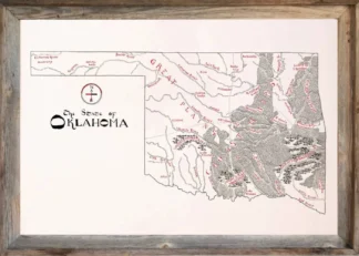 Framed Oklahoma Map