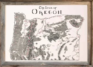 Framed Oregon Map