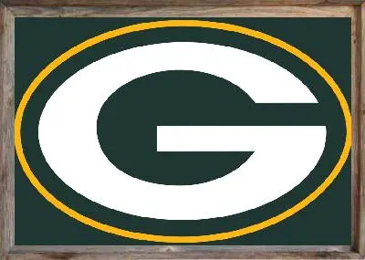 Framed Green Bay Packers Flag 3x5