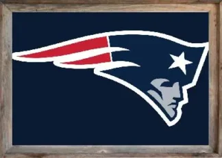 Framed New England Patriots Flag 3x5