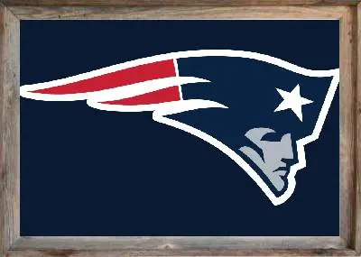 Framed New England Patriots Flag 3x5
