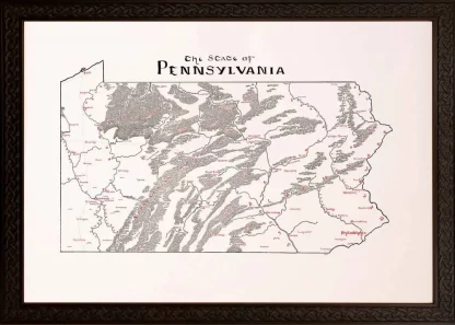 Framed Pennsylvania Map - Image 4