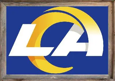 Framed Los Angeles Rams Flag 3x5