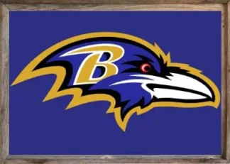 Framed Baltimore Ravens Flag 3x5