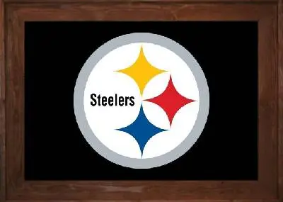 Framed Pittsburgh Steelers Flag 3x5 3 Framed Steelers Flag Dark