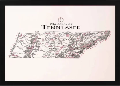 Framed Tennessee Map - Image 2